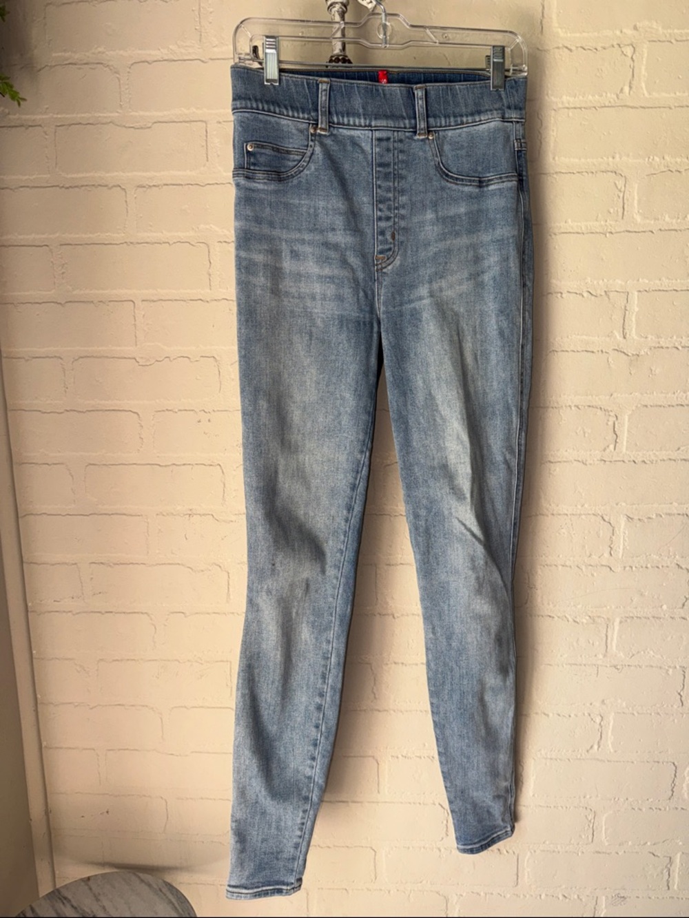 SPANX jeans skinny Light Blue Denim Jeans small TALL stretch jeggings